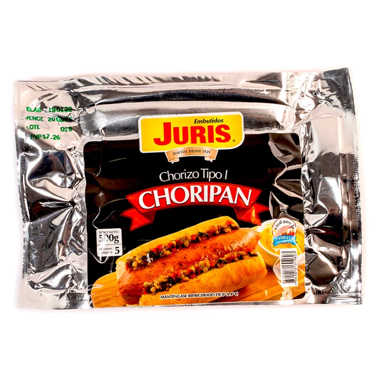 Chorizo Choripan Tipo I Juris 500 Gr