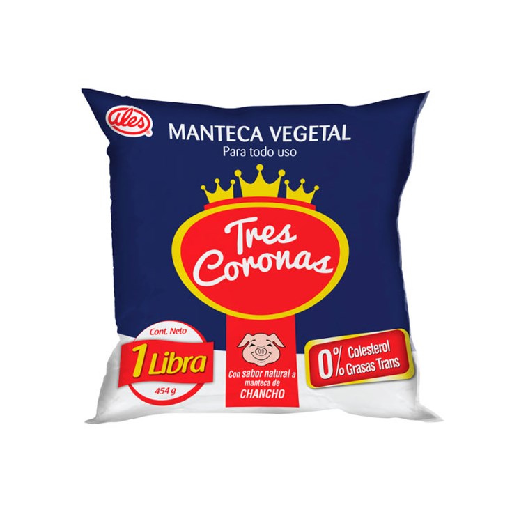 Manteca Funda Tres Coronas 454 Gr