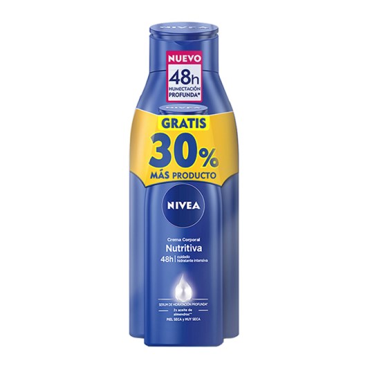 Crema Nivea Pack Nutricion 400Ml + Gratis Crema 125 Ml.