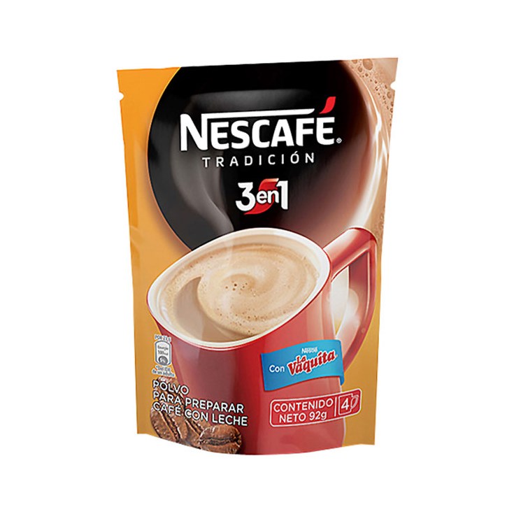 Polvo Para Café Y Leche 3 En1 Nescafé 92 Gr