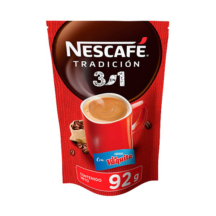 Polvo Para Café Y Leche 3 En1 Nescafé 92 Gr