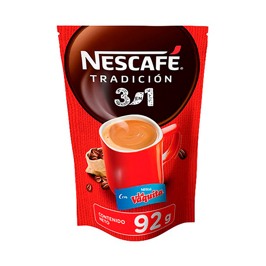 Polvo Para Café Y Leche 3 En1 Nescafé 92 Gr