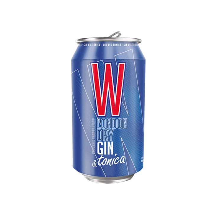 W London Dry Coctel Carbonatado Gin & Tonica 350Ml