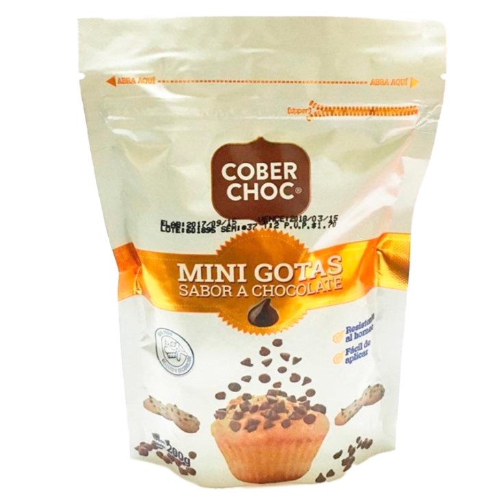 Coberchoc mini gotas sabor a chocolate 200 gr 