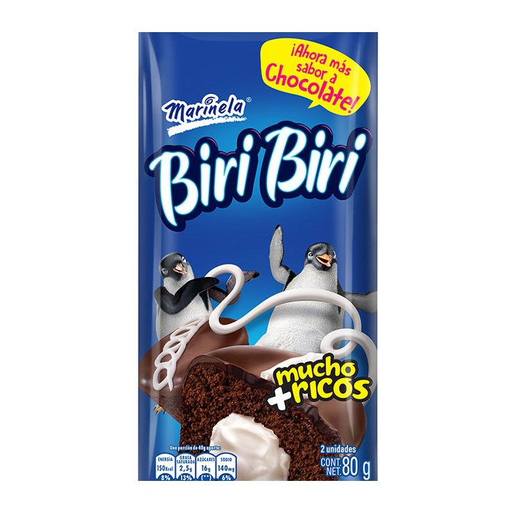 Biri Biri Pasta Rellena Chocolate Marinela