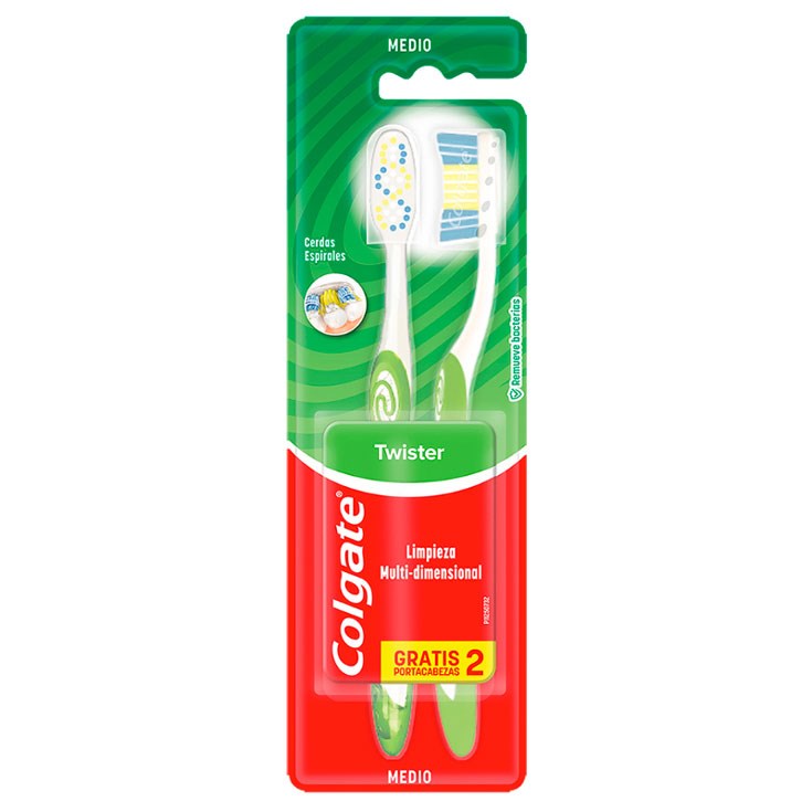 Cepillo Dental Colgate Twister Medio X 2 Uni