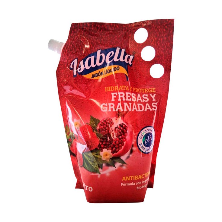 Jabón Líquido Fresa Granadilla Isabella Doy Pack