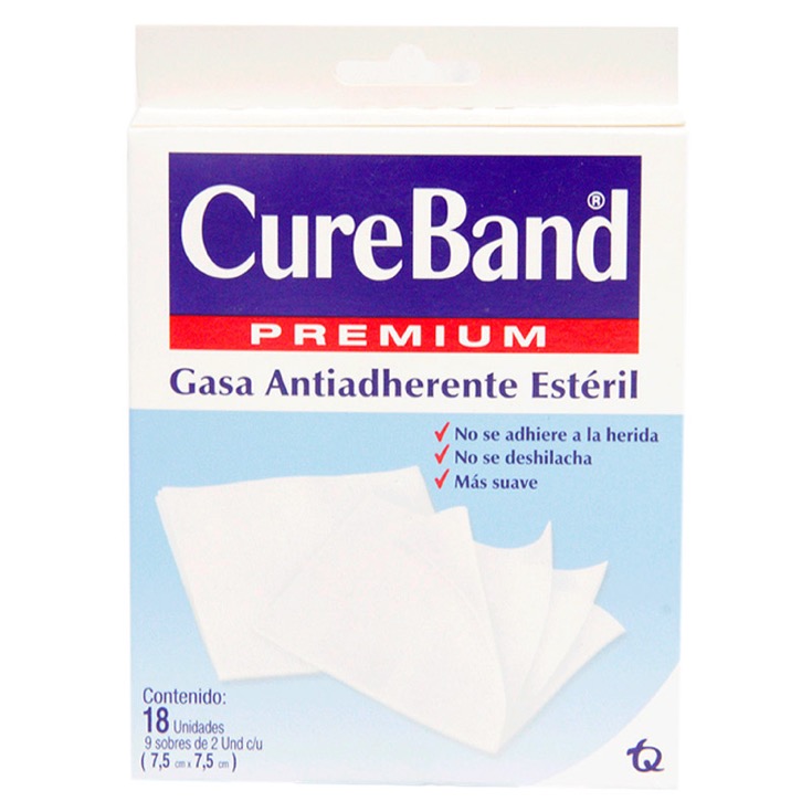 Gasa Cureband 7.5x7.5cm sobx2es