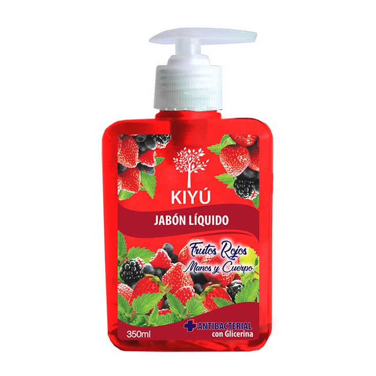 Jabón Líquido Antibacterial Frutos Rojo Kiyu