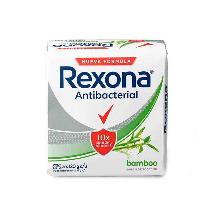 Jabon Antibacterial Bamboo Rexona X3 120 Gr C
