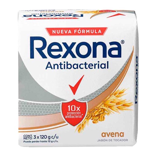 Jabon Antibacterial Avena Rexona X3 120 Gr C/