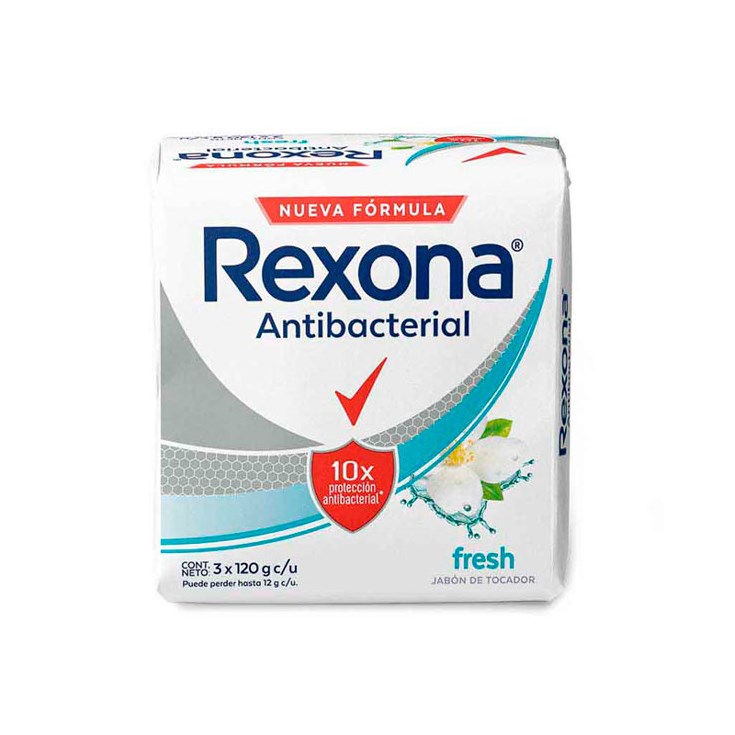 Rexona Jabon Antibacterial Fresh X3 120G C/U