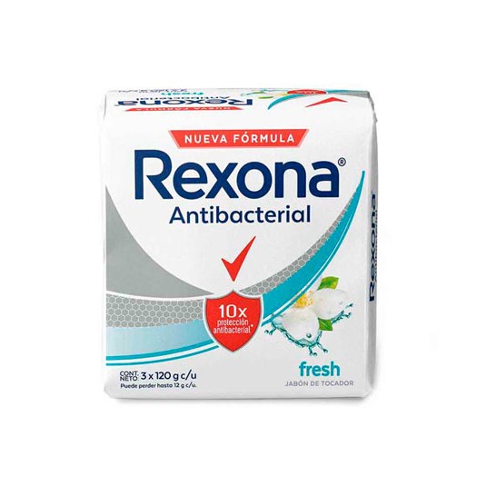 Rexona Jabon Antibacterial Fresh X3 120G C/U