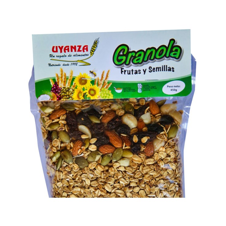 Granola Con Fruta Y Semilla Uyanza 450 Gr