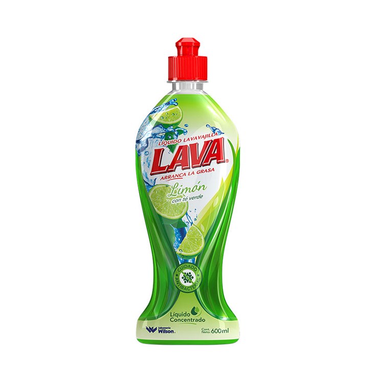 Lavavajilla Liquido Limón Con Te Verde Lava 6 