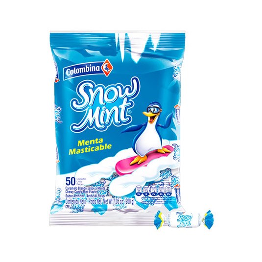 Caramelo Masticable Snow Mint Colombina 400 G