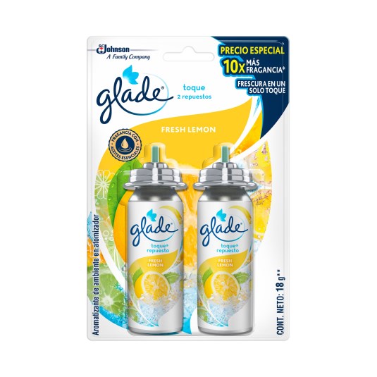 Repuesto twin pack fresh lemon Glade toque