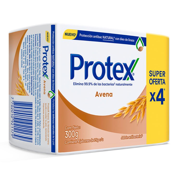 Jabón Four Pack Avena Protex 75 Gr