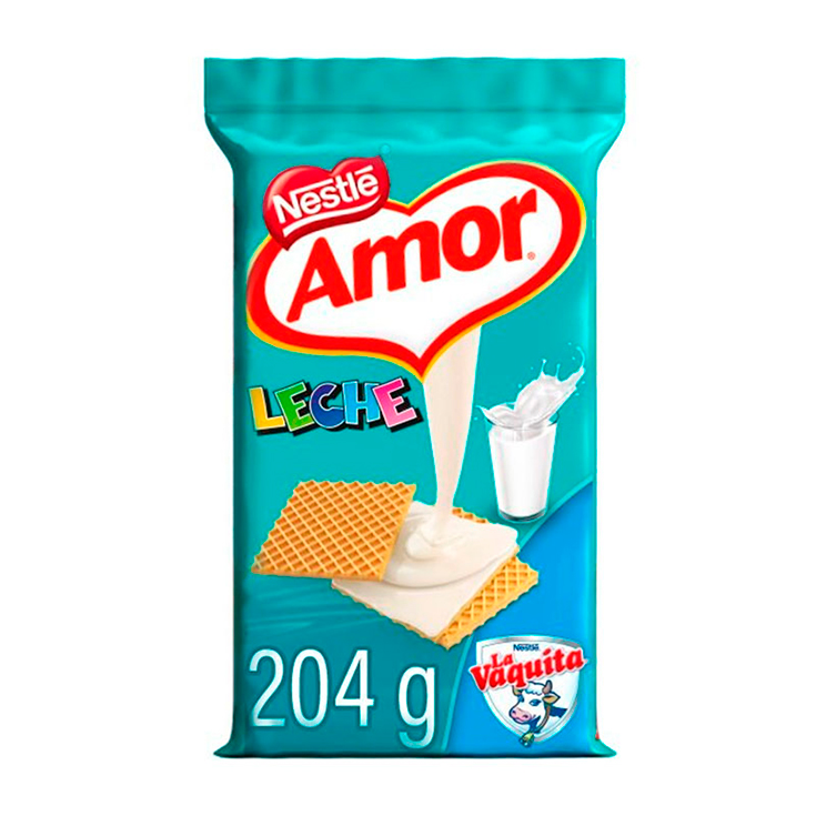 Amor galleta waffer peke leche paquete por 8 unidades Amor galleta waffer peke leche paquete por 8 unidades