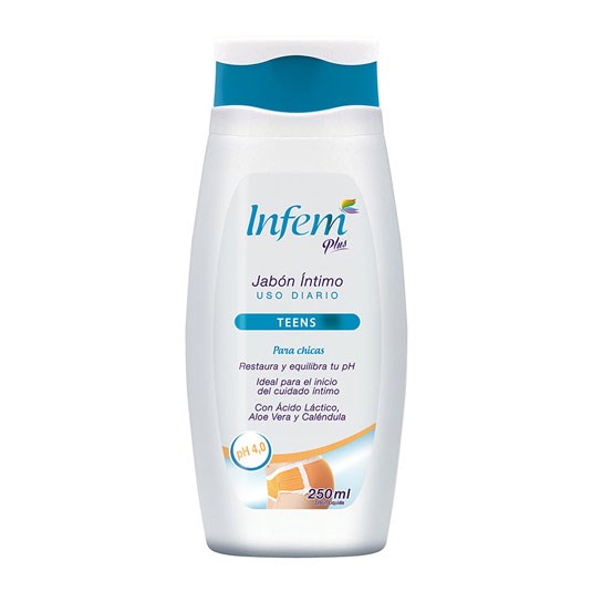 Jabón Intimo Aloe Vera Teens Infem 250 Ml