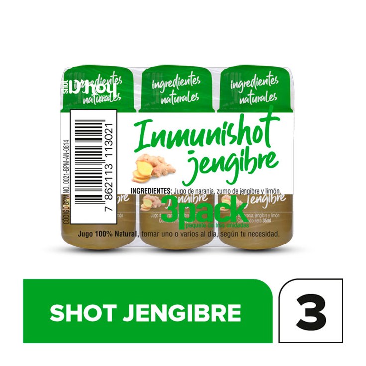 D´Hoy Shot De Jengibre Pack X 3 35 Ml C/U