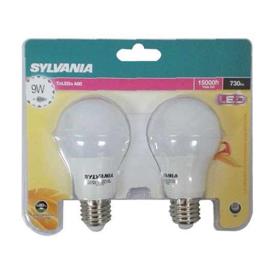 Foco Led Pack 2 De 9w Luz Cálida Sylvania