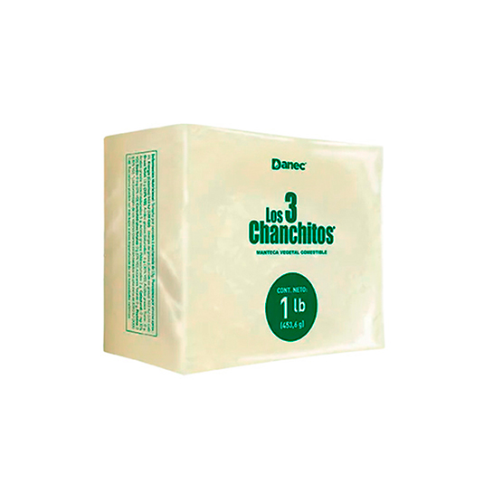 Manteca Vegetal Tres Chanchitos 1 Lb