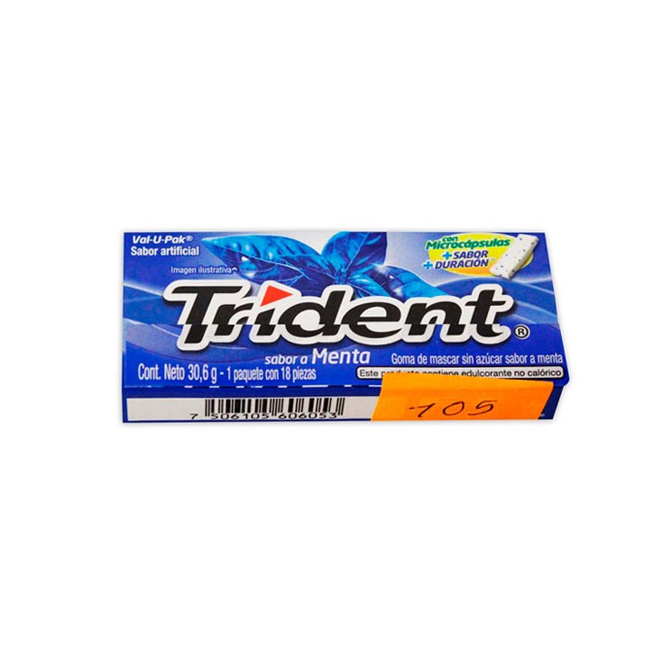 Chicle Menta Trident 6 Gr