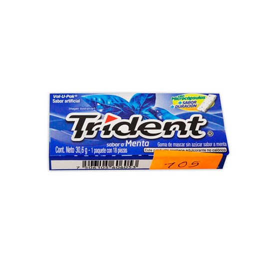 Chicle Menta Trident 6 Gr