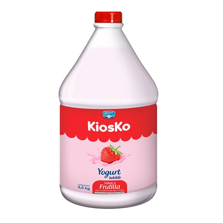 Yogurt Kiosko Bebible Sabor Frutilla 3.5 Lt