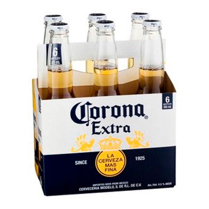 Pack X 6 Uni Corona Extra Cerveza 355 Ml C/U