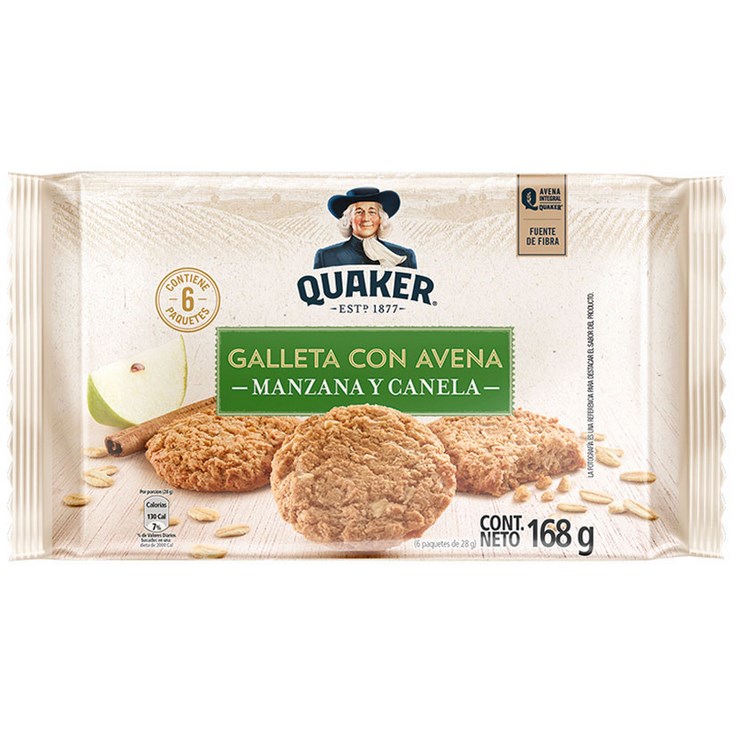 Galleta Con Avena Y Manzana Quaker 168 Gr