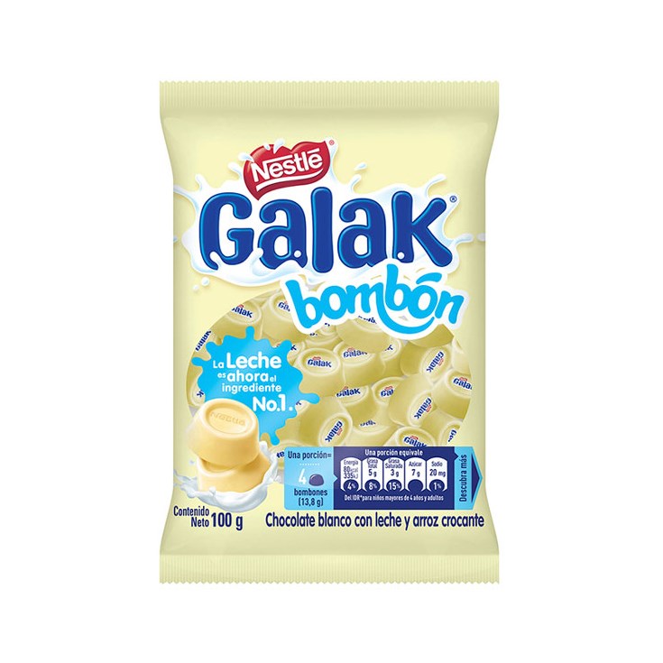 Chocolate Blanco Bombón Funda Galak 100 Gr