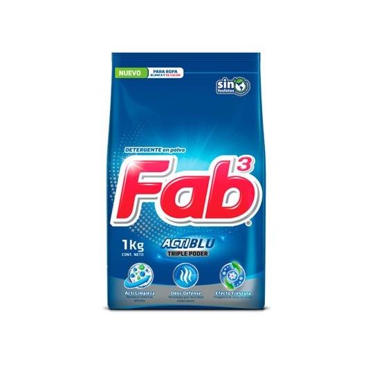 Detergente Actiblu Fab 3 de 1 Kg