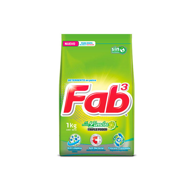 Detergente Mi Medio Limon Fab 3 de1 Kg