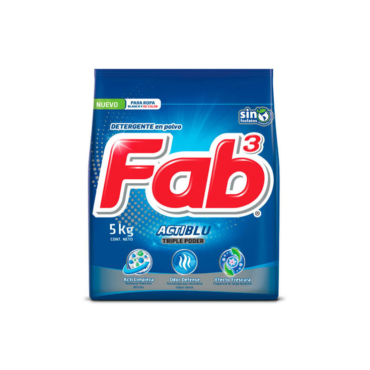 Detergente Actiblu Fab 3 de 5 Kg