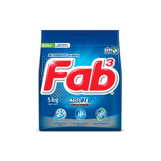 Detergente Actiblu Fab 3 de 5 Kg