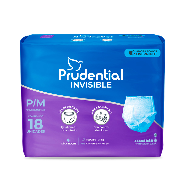 Pañal Invisble Mediano Prudential X 18 Uni