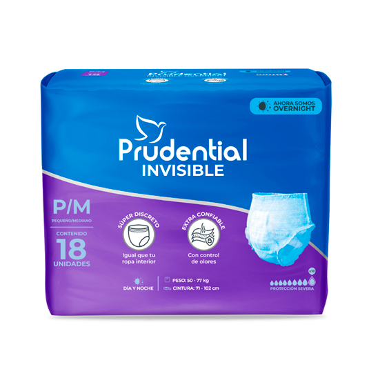 Pañal Invisble Mediano Prudential X 18 Uni