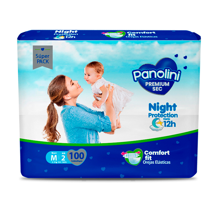 Panolini Pañal Premium Sec M X 100