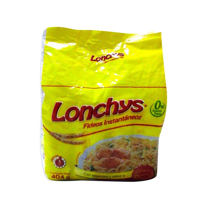 Fideo Instantáneo Pollo Lonchys 103 Pack X 4