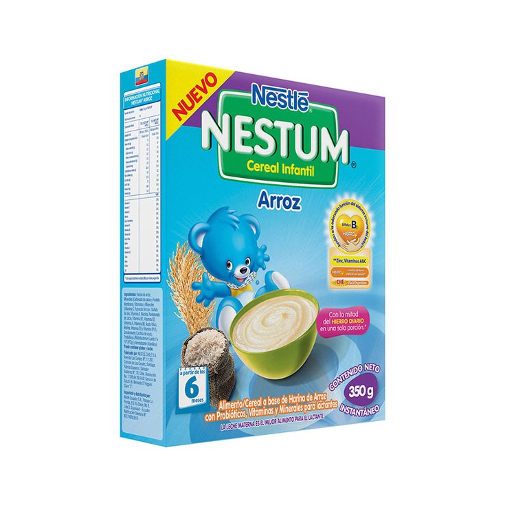 Cereal Infantil Nestum Probiótico Arroz 350 Gr