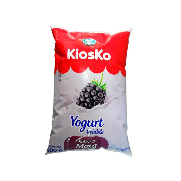 Yogurt Bebible Sabor Mora Kiosko Funda 900 Ml