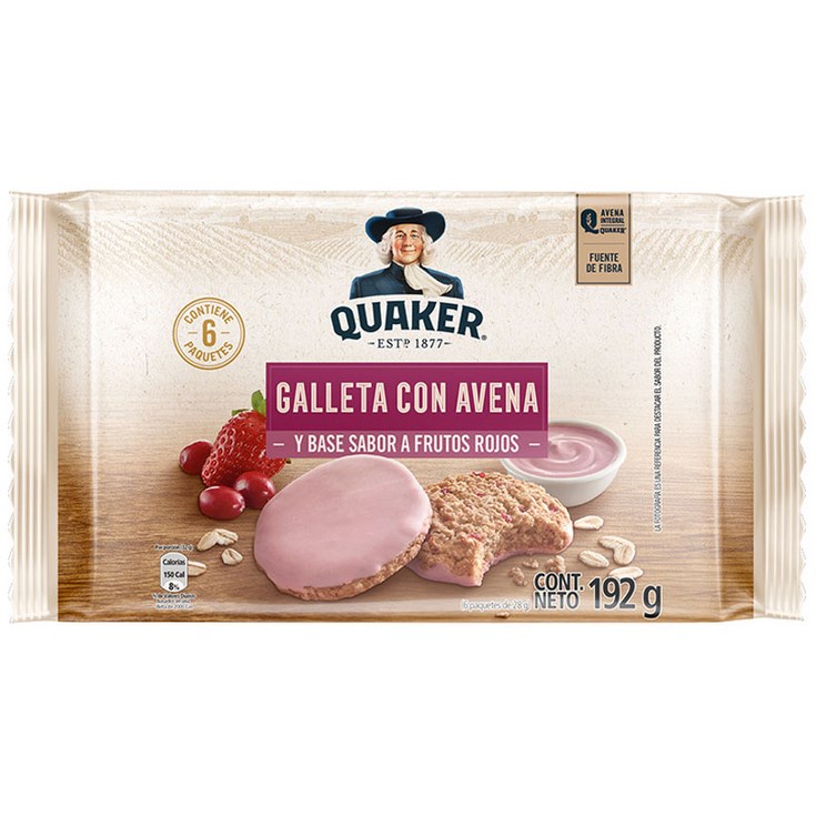 Galleta Avena Frutos Rojos Quaker 192 Gr