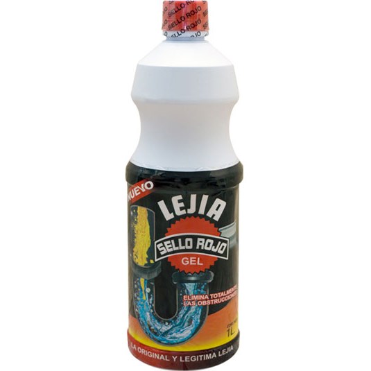 Destapa Cañerías Gel Sello Rojo Lejía 1 Lt