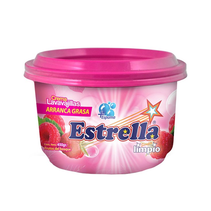 Crema Lavavajilla Rosada Estrella 450 Gr