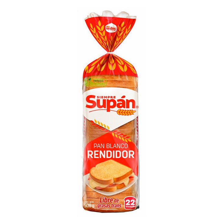 Pan Blanco Rendidor Supan 500 Gr.