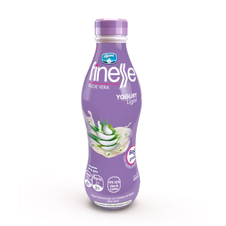 Finesse Yogurt Deslactosado Botella Trozos Cristales De Sabi