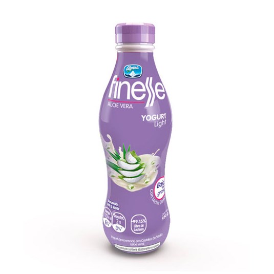 Finesse Yogurt Deslactosado Botella Trozos Cristales De Sabi