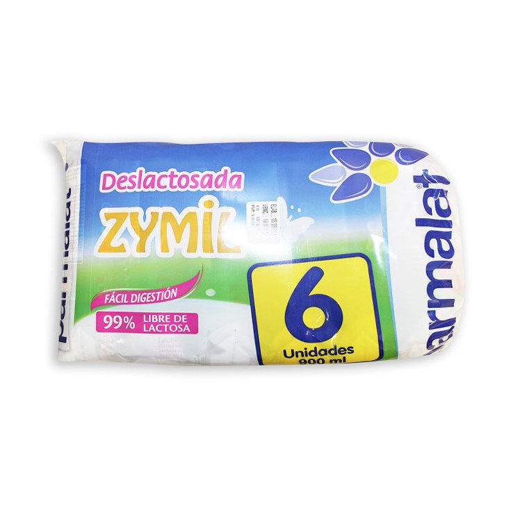 Leche Zymil Deslactosada Parmalat Pack x6 Un.